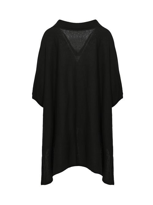 Maglia Mila Over in merinos cardato Nero Liviana Conti | F5WB15Y69-0